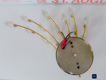 Load image into Gallery viewer, 1970’s Glass Brass and Chrome Wall Light by Oscar Torlasco for Stilkronen Design