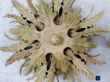 Load image into Gallery viewer, PAIR BANCI Mid Century Murano Ceiling Wall Light Gilded Tole Chandelier