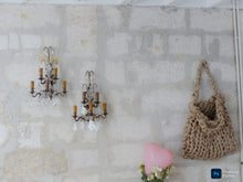 Load image into Gallery viewer, BACCARAT 19TH Gorgeous PAIR Wall Light Clear Crystal Drop Sconces 5 Fires RARE