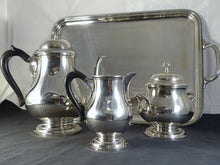 Load image into Gallery viewer, Perles Vintage Coffee Tea set 3 pieces French Hallmarks Silverplated Pearls MINT