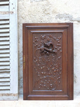 Load image into Gallery viewer, LARGE 33" Antique French Carved Solid Wood Doors Panels Gothic Chimera Salvage