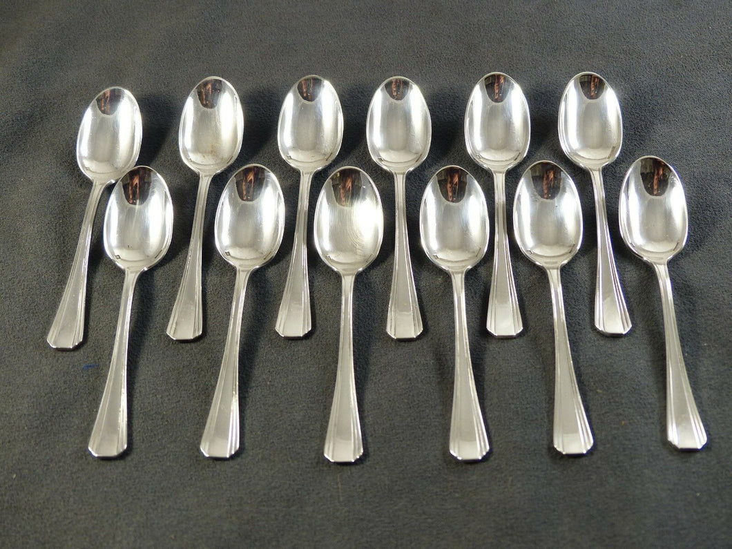 CHRISTOFLE BOREAL set 12 cuillers à moka expresso demi-tasse spoons 10cm Brillia