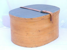 Load image into Gallery viewer, French Antique Wodden Hat BOX - Late 19th - Leather