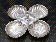 Load image into Gallery viewer, Gorgeous Antique Silver Plated Serving Tray with 4 compartiments 1900 - Shell
