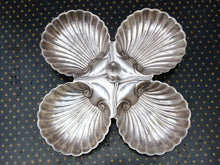 Load image into Gallery viewer, Gorgeous Antique Silver Plated Serving Tray with 4 compartiments 1900 - Shell