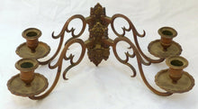 Load image into Gallery viewer, Pair Antique 19th Bronze Signed French Sconce Candlesticks RARE Gothic Bacchus