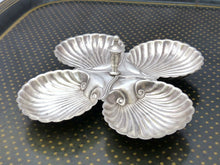 Load image into Gallery viewer, Gorgeous Antique Silver Plated Serving Tray with 4 compartiments 1900 - Shell