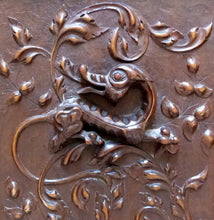 Load image into Gallery viewer, LARGE 33" Antique French Carved Solid Wood Doors Panels Gothic Chimera Salvage