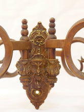 Load image into Gallery viewer, Pair Antique 19th Bronze Signed French Sconce Candlesticks RARE Gothic Bacchus