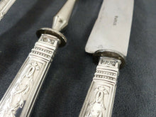 Load image into Gallery viewer, Era 1880 Antique French Sterling Silver 4pieces Salad & Carving Set Napoleon III