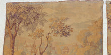 Load image into Gallery viewer, XL Large Antique French Tapestry Medieval Scenery 68x46" RARE PAIR 19TH