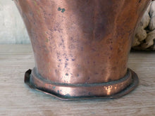 Load image into Gallery viewer, Late 18th Century small  Antique French Copper Rustic Basket Pot Garden