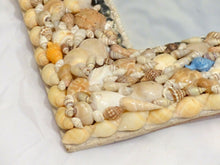 Load image into Gallery viewer, RARE Antique FRENCH c1920 SHELL ART Seashell Encrusted 12" Square MIRROR