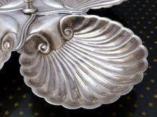 Load image into Gallery viewer, Gorgeous Antique Silver Plated Serving Tray with 4 compartiments 1900 - Shell