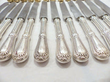 Load image into Gallery viewer, CHRISTOFLE OMG Rare set 24 French Dessert Fruits knives Silver &amp; Gold plated BOX
