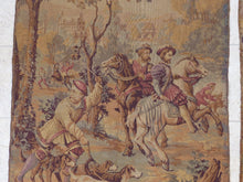 Load image into Gallery viewer, XL Large Antique French Tapestry Medieval Scenery 68x46" RARE PAIR 19TH