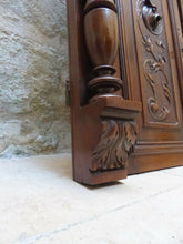 Load image into Gallery viewer, Pair Antique French Hand Carved Solid Wood Doors Panels Gothic Chimera Salvage