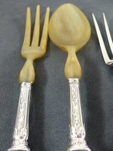 Load image into Gallery viewer, Era 1880 Antique French Sterling Silver 4pieces Salad & Carving Set Napoleon III