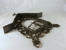 Load image into Gallery viewer, FANTASTIC VINTAGE CHURCH CEMETERY FACADE FRONTSIDE METAL FRAME CROSS Miniature