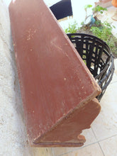 Load image into Gallery viewer, Gorgeous Primitive Antique FRENCH Wooden Coat Hat Rack 6 Turned Wood Knobs Red