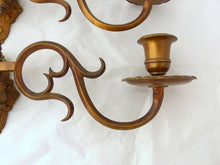 Load image into Gallery viewer, Pair Antique 19th Bronze Signed French Sconce Candlesticks RARE Gothic Bacchus