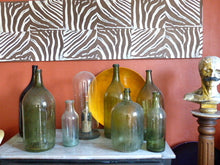 Load image into Gallery viewer, HUGE Antique french wine bottle hand blown glass 1880 demiJohn Dame Jeanne 23" 2