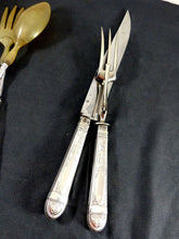 Load image into Gallery viewer, Era 1880 Antique French Sterling Silver 4pieces Salad & Carving Set Napoleon III