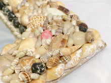 Load image into Gallery viewer, RARE Antique FRENCH c1920 SHELL ART Seashell Encrusted 12" Square MIRROR