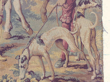 Load image into Gallery viewer, XL Large Antique French Tapestry Medieval Scenery 68x46" RARE PAIR 19TH