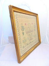 Load image into Gallery viewer, OMG Antique 19TH French Folk Art Sewing Stitchery Embroidery Alphabet 1842 RARE