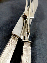 Load image into Gallery viewer, Era 1880 Antique French Sterling Silver 4pieces Salad & Carving Set Napoleon III