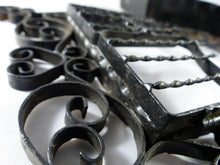 Load image into Gallery viewer, FANTASTIC VINTAGE CHURCH CEMETERY FACADE FRONTSIDE METAL FRAME CROSS Miniature