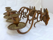 Load image into Gallery viewer, Pair Antique 19th Bronze Signed French Sconce Candlesticks RARE Gothic Bacchus
