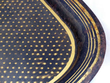 Load image into Gallery viewer, HUGE 29" Antique 19th C French Empire Painted Tole Metal Toleware Rectangul Tray
