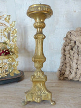 Load image into Gallery viewer, 19&quot; Large 19th century French Church Candlestick - Gilded Brass
