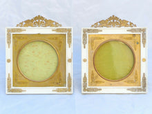 Load image into Gallery viewer, Antique PAIR French Bronze Photo Miniature Portrait Frame Sphynx Appliques 19TH