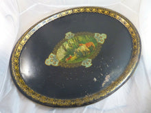 Load image into Gallery viewer, 28" Antique 19th C. French Victorian Hand Painted Tole Metal Toleware Oval Tray
