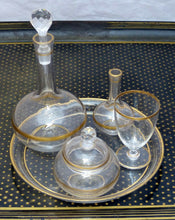 Load image into Gallery viewer, BACCARAT- ANTIQUE SET NIGHT SERVICE 19TH French Blowned Crystal Gilded 5 pieces