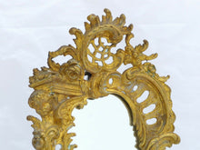 Load image into Gallery viewer, ANTIQUE 19TH FRENCH GILT BRONZE DRESSING TABLE MIRROR PUTTI CHERUB Napoleon III
