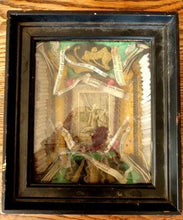 Load image into Gallery viewer, Superbe RARE ancien cadre reliquaire XIXème Saint paperolle cachet cire 2
