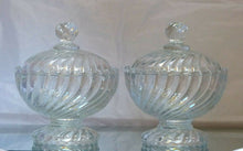 Load image into Gallery viewer, BACCARAT BAMBOU - Gorgeous PAIR 2x Candy Box Crystal Covered Box Bamboo 1930
