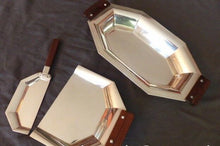 Load image into Gallery viewer, CHRISTOFLE & ALFENIDE Rare SET Antique Bread crumb scoop & Fruits dish ART DECO