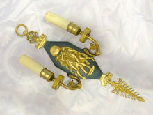 Load image into Gallery viewer, 16" Large Antique French Empire Style Bronze Double Wall Lights "à l'antique"