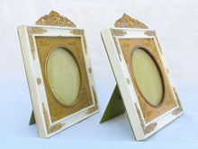 Load image into Gallery viewer, Antique PAIR French Bronze Photo Miniature Portrait Frame Sphynx Appliques 19TH