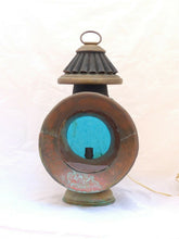 Load image into Gallery viewer, 19TH Antique XL Large Train locomotive Copper oil front Lamp Lantern headlight
