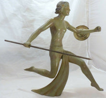 Load image into Gallery viewer, 1930 Sculpture Spelter Diane The Huntress Signed LIMOUSIN Bronze Patina ART DECO
