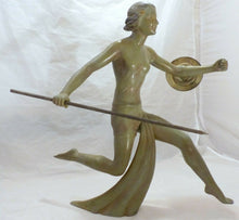 Load image into Gallery viewer, 1930 Sculpture Spelter Diane The Huntress Signed LIMOUSIN Bronze Patina ART DECO
