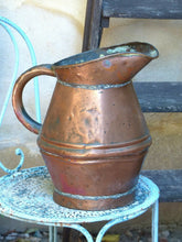 Load image into Gallery viewer, 19TH Century Gorgeous Antique French Copper Watering Can / Rustic Garden
