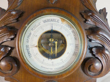 Load image into Gallery viewer, Antique French Black Forest Carved 29&quot; Barometer &amp; Thermometer Only for Deco
