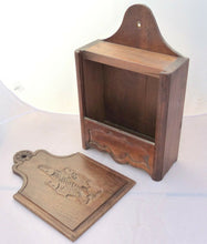 Load image into Gallery viewer, Antique French Provencal "Fariniere" / Flour Box Late 19TH Fishing Theme Walnut